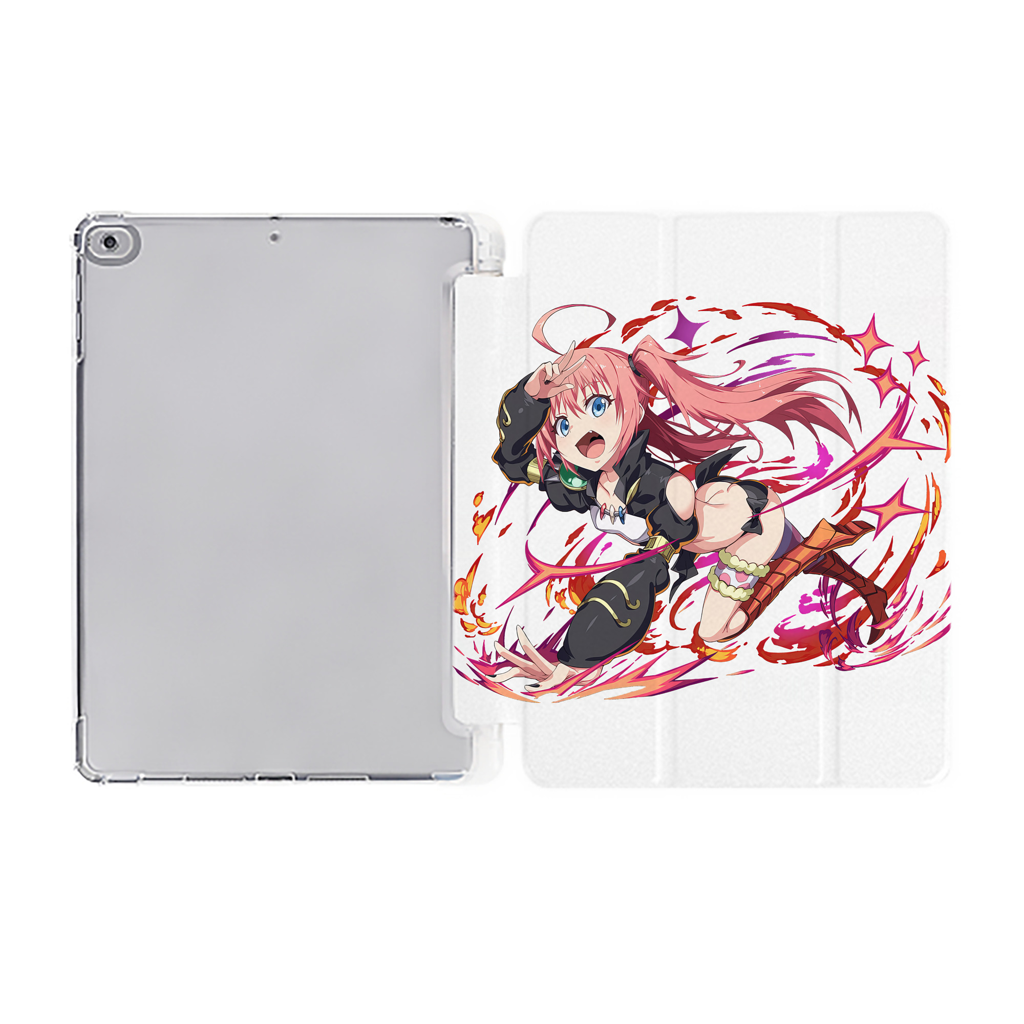 （画像用） 転スラ Regarding Reincarnated to Slime IPad ケース ペン収納付き 三つ折りスタンド PUレザー×シリコン 対応機種9.5/10.5/10.9インチ